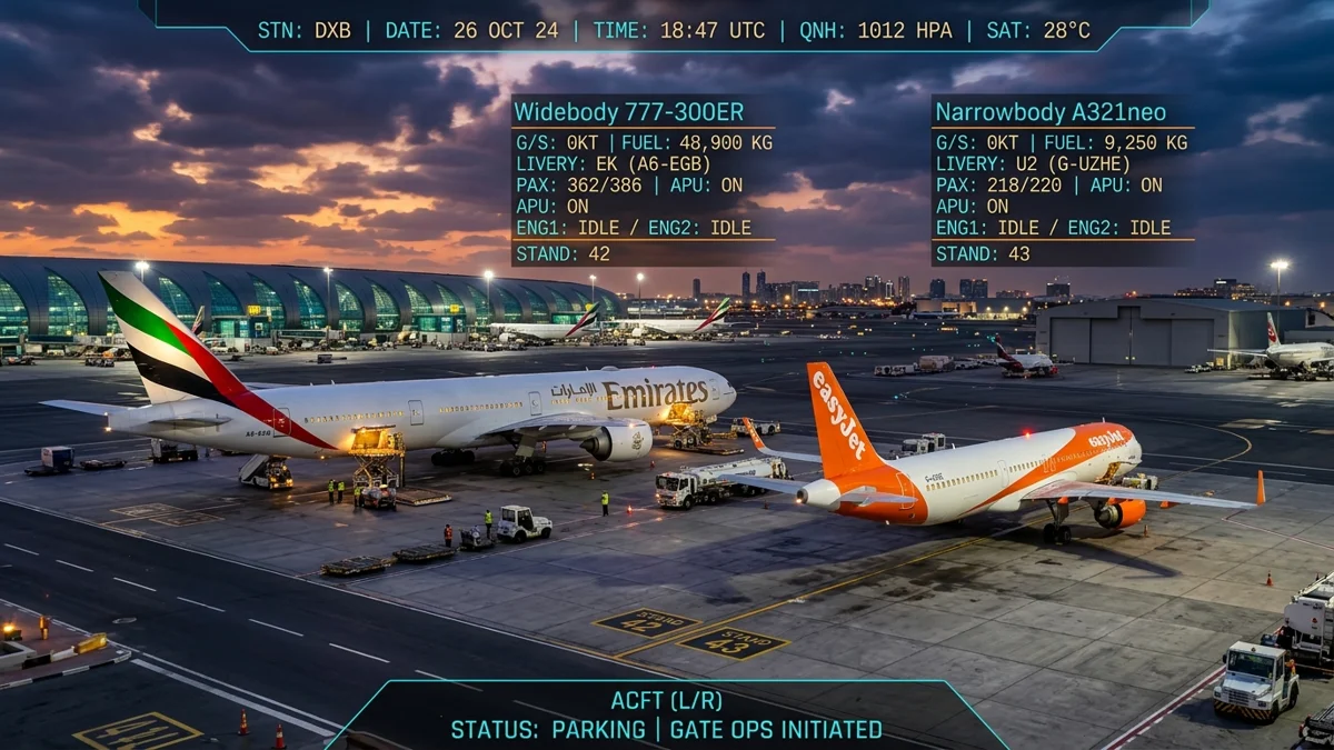 Commercial aircraft comparison head to head fleet telemetry and dimensional profiles